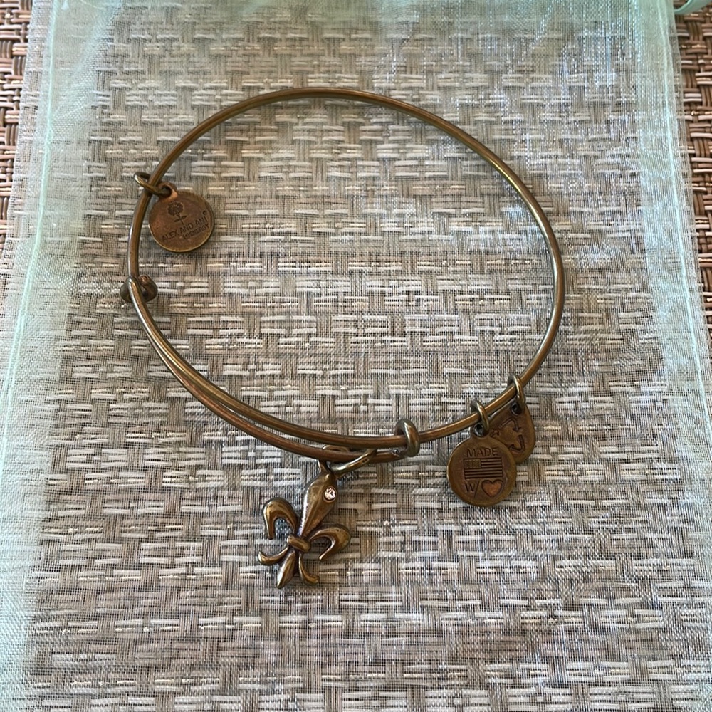 Alex and ani fleur de lis bracelet